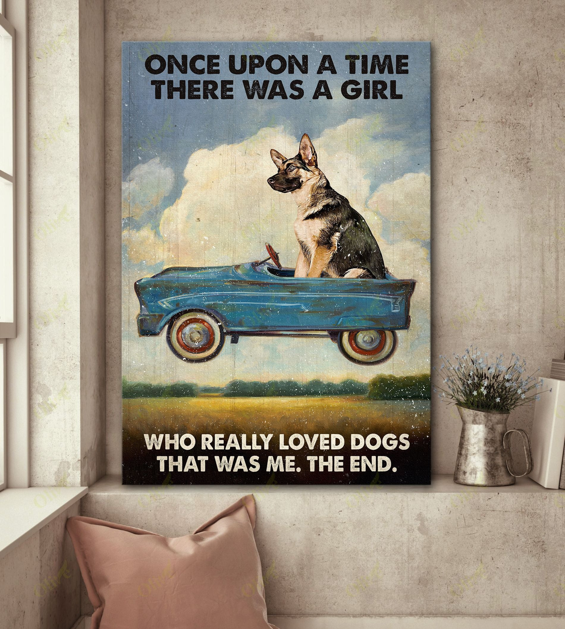 German Shepherd - Once Upon A Time Poster And Canvas Art Wall Decor