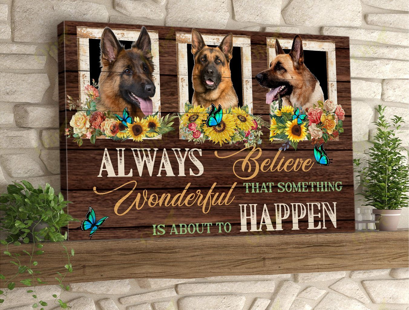 German Shepherd - Something Good Is About To Happen Poster And Canvas Art Wall Decor