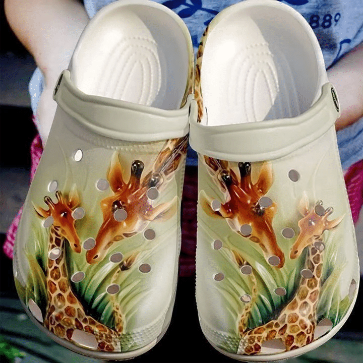 Giraffe Mother And Daughter Crocs Classic Clogs Shoes