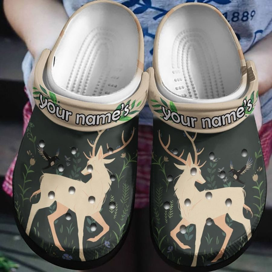 Girl Love Deer Shoes - Christmas Deer Crocs Clogs Gift For Men Women