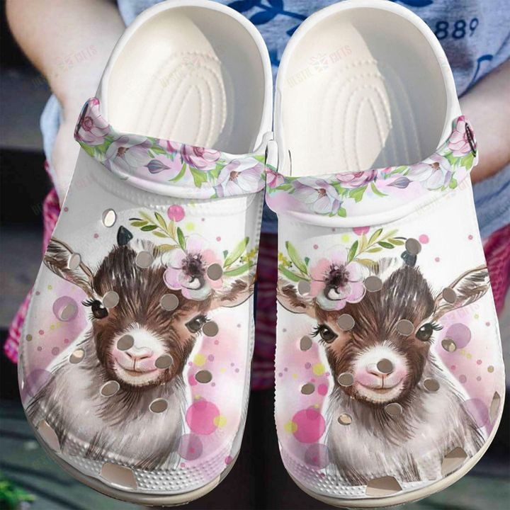 Goat White Sole Be Happy Crocs Classic Clogs Shoes