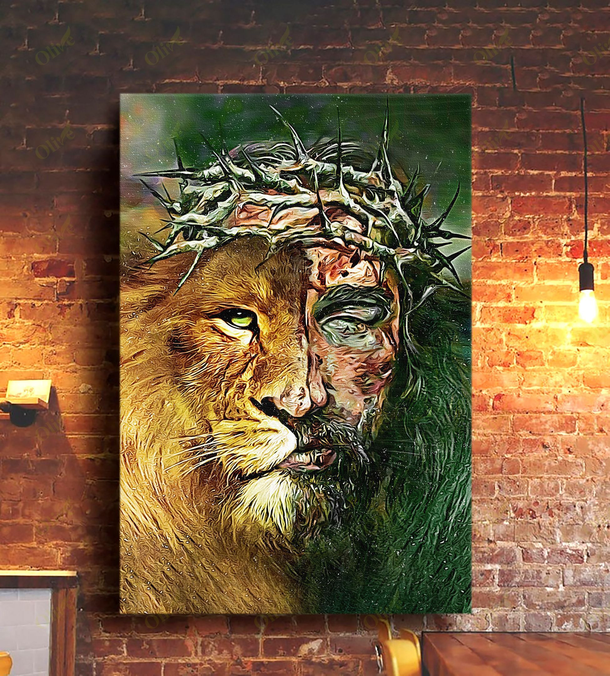 God And Lion Are One Poster And Canvas Art Wall Decor