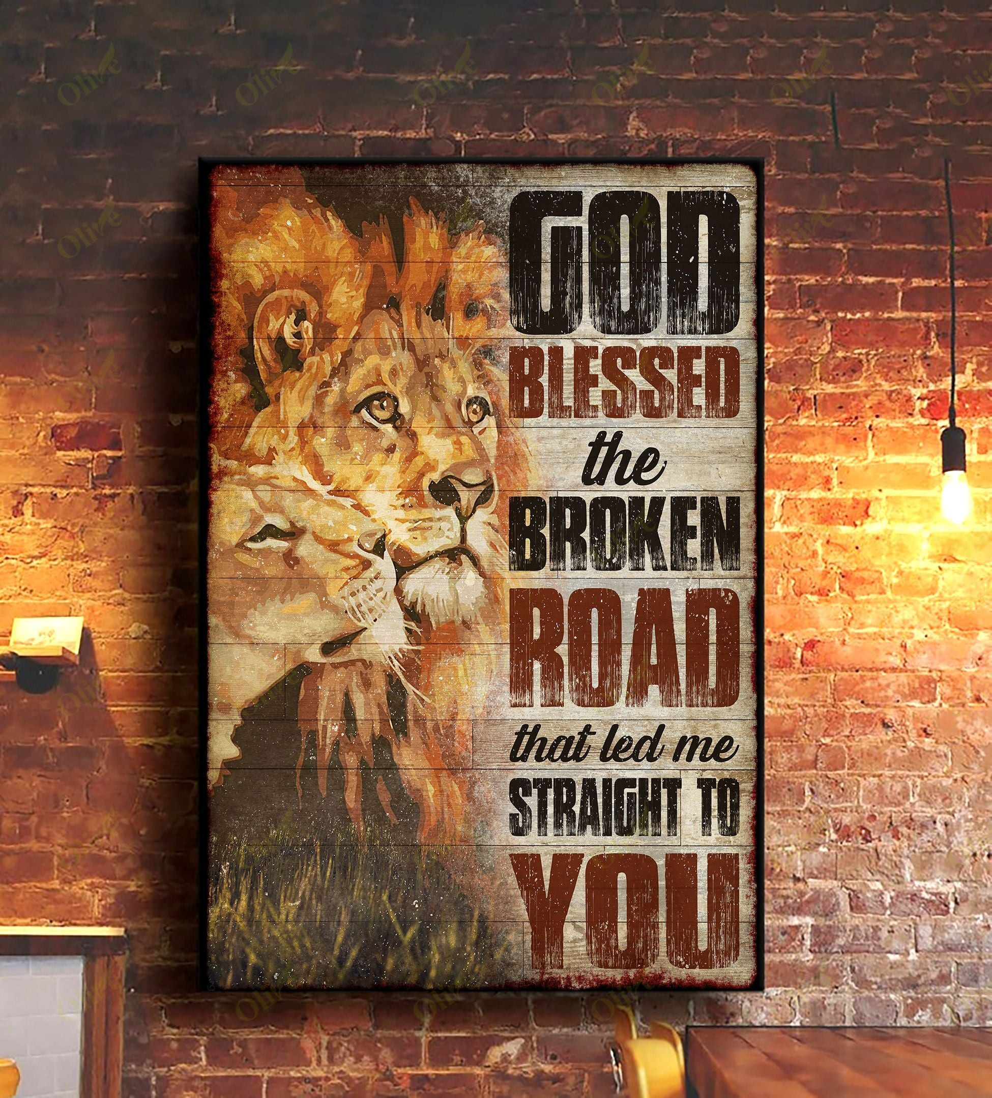 God Blessed The Broken Road Led Me To You Poster And Canvas Art Wall Decor