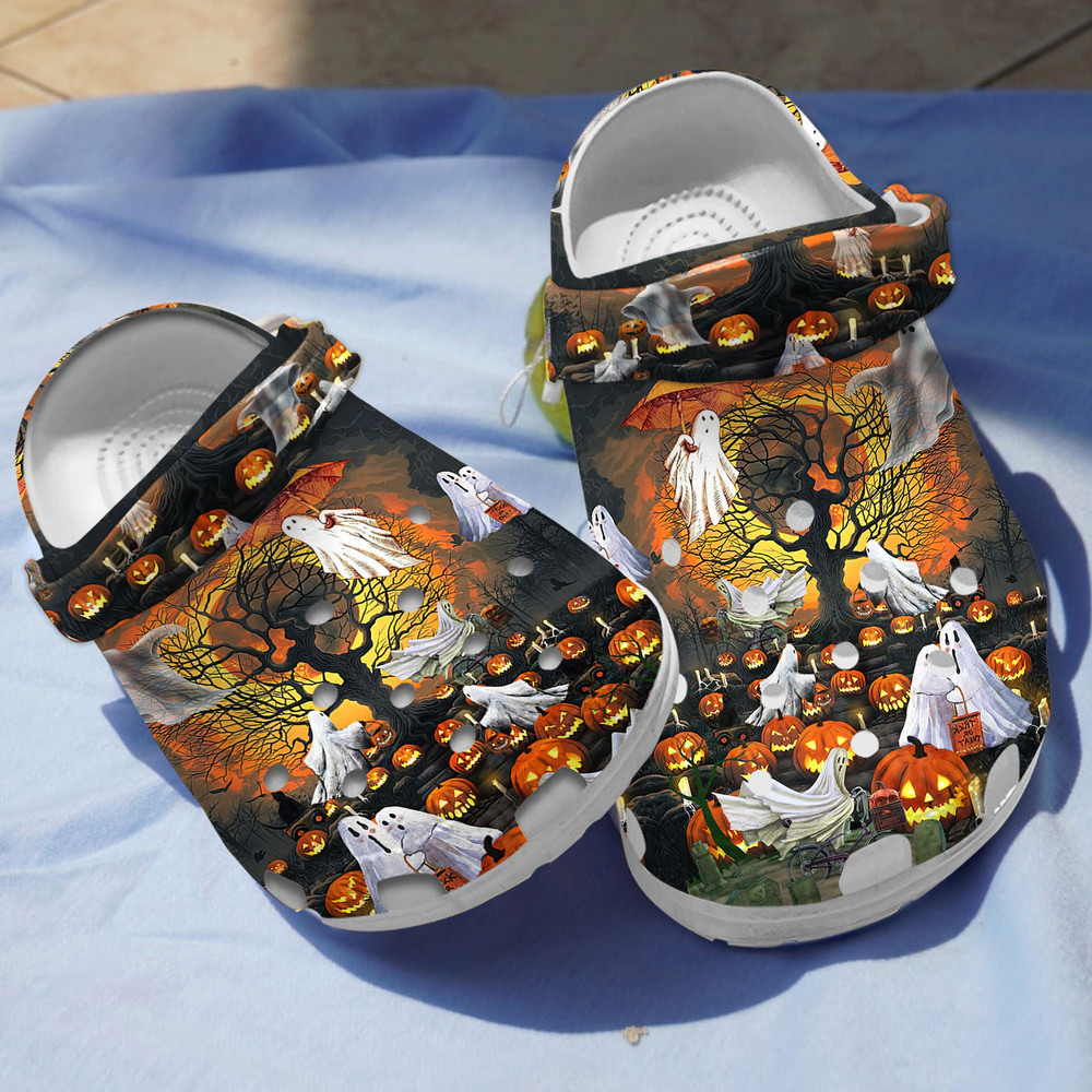 God Pumpkin Halloween Clog For Men And Women Rubber Crocs Clog Shoes Comfy Footwear