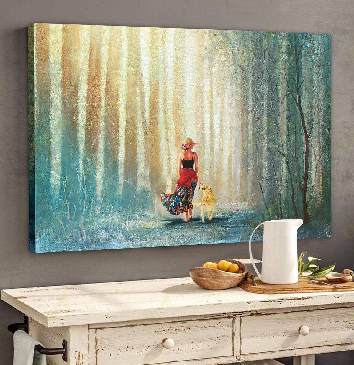 Golden Retriever - Into The Forest Poster And Canvas Art Wall Decor