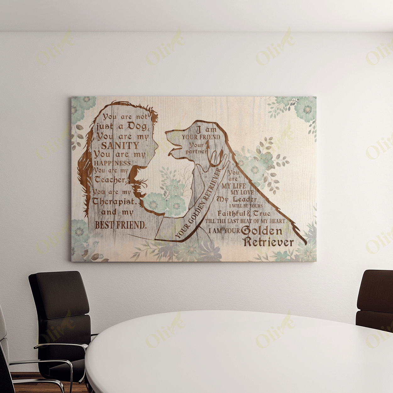 Golden Retriever - We're Best Friends Poster And Canvas Art Wall Decor