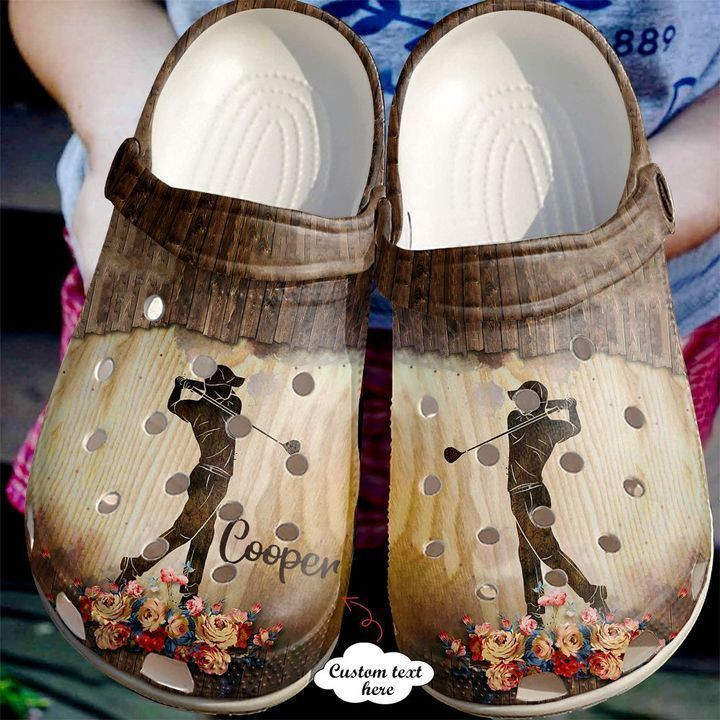 Golf Personalized Wooden Crocs Clog Shoes
