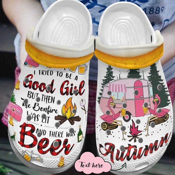 Good Girl And Beer Shoes Happy Autumn Crocbland Clogs Crocs