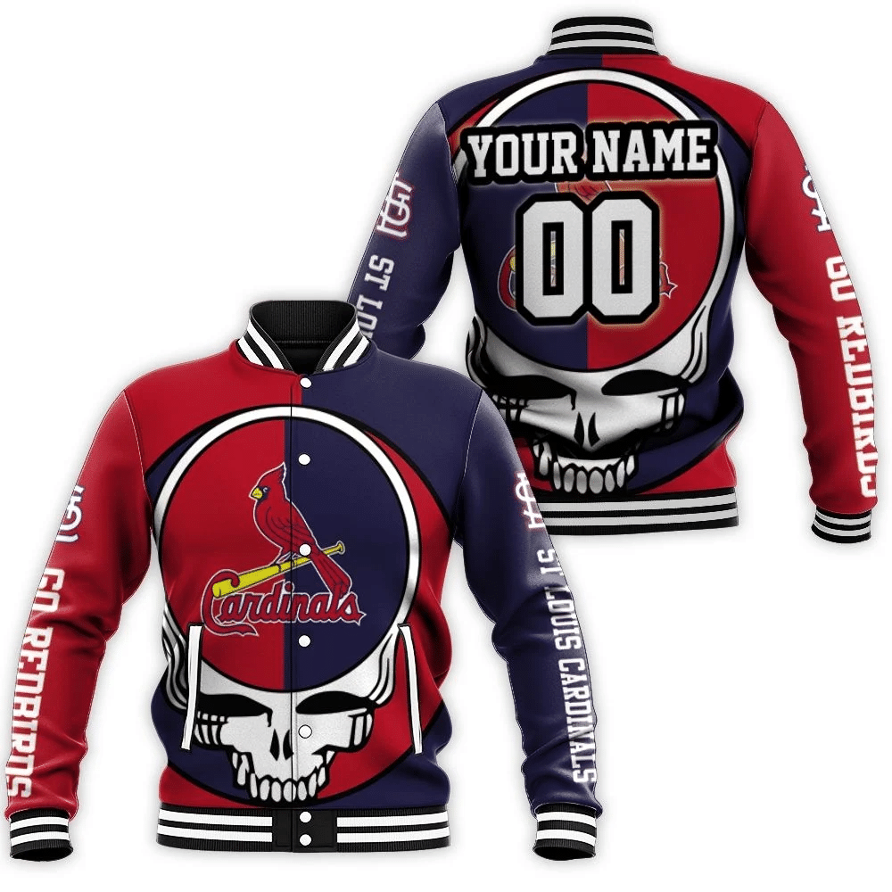 Grateful Dead Saint Louis Cardinals 3d Personalized Baseball Jacket for Men Women