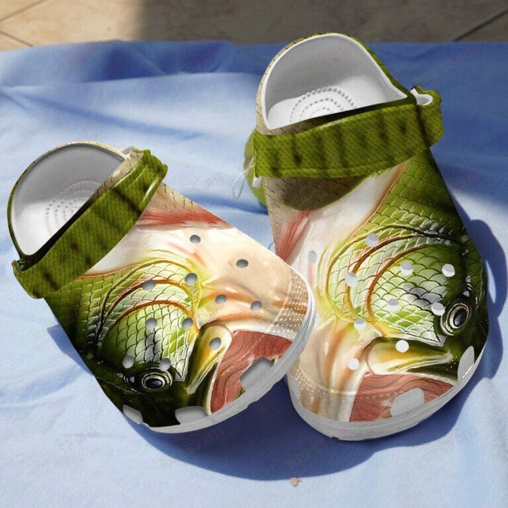 Green Bass Fishing Shoes Crocs Clogs