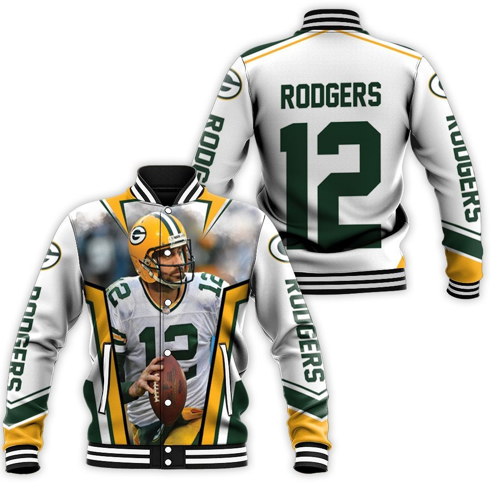 Green Bay Packer Aaron Rodgers Legend 12 Baseball Jacket for Men Women