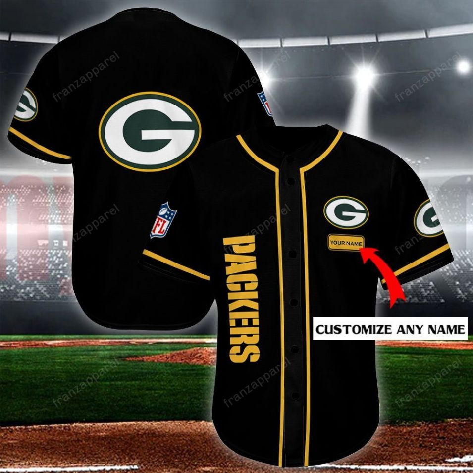 Green Bay Packers Personalized Baseball Jersey Shirt 119