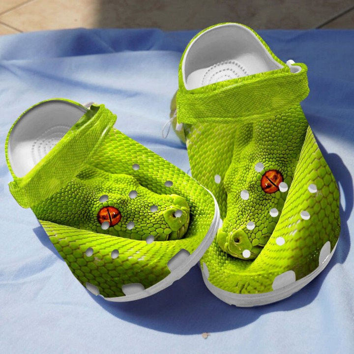 Green Snake Shoes Crocs Clogs