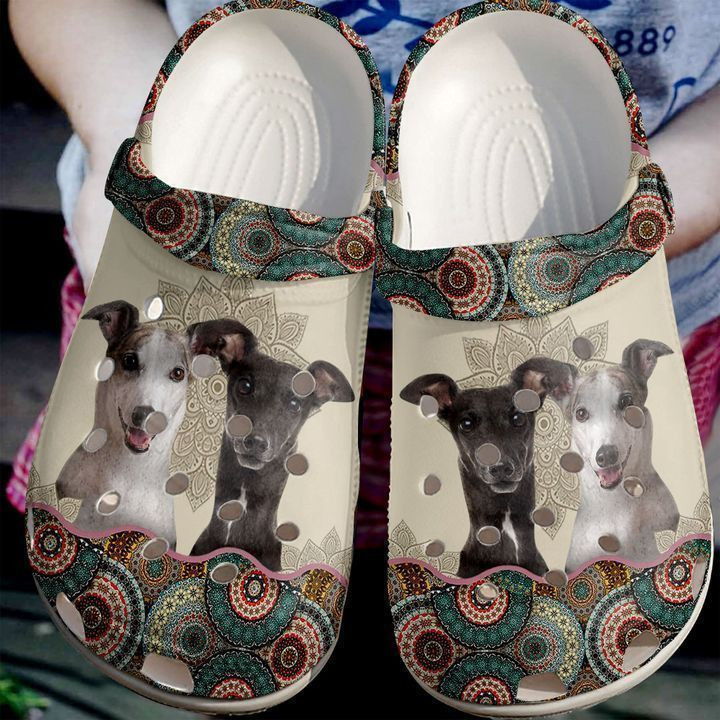Greyhound Boho Crocs Clog Shoes