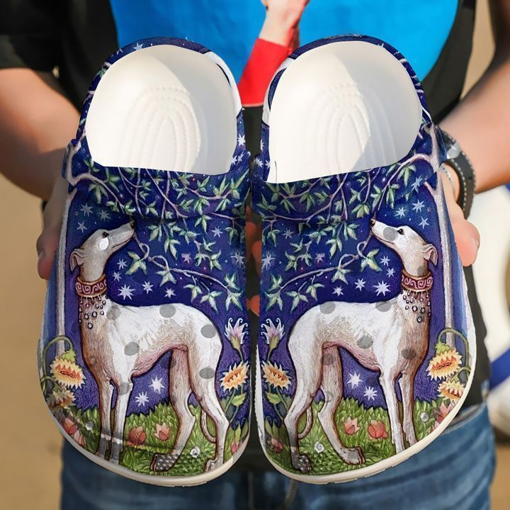 Greyhound Under The Stars Crocs Clog Shoes