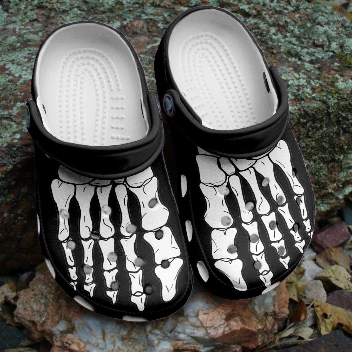 Halloween Black Crocs Classic Clogs Shoes