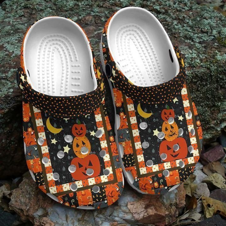 Halloween Cheeky Pumpkin Crocs Classic Clogs Shoes
