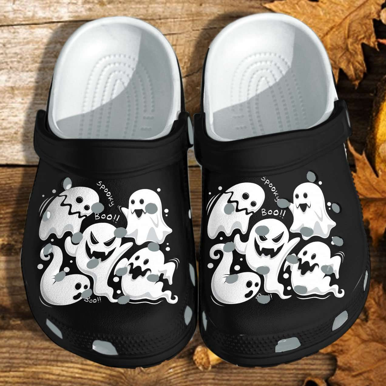 Halloween Creepy Ghost Kawaii Manga Anime Crocs Crocband Clogs Shoes