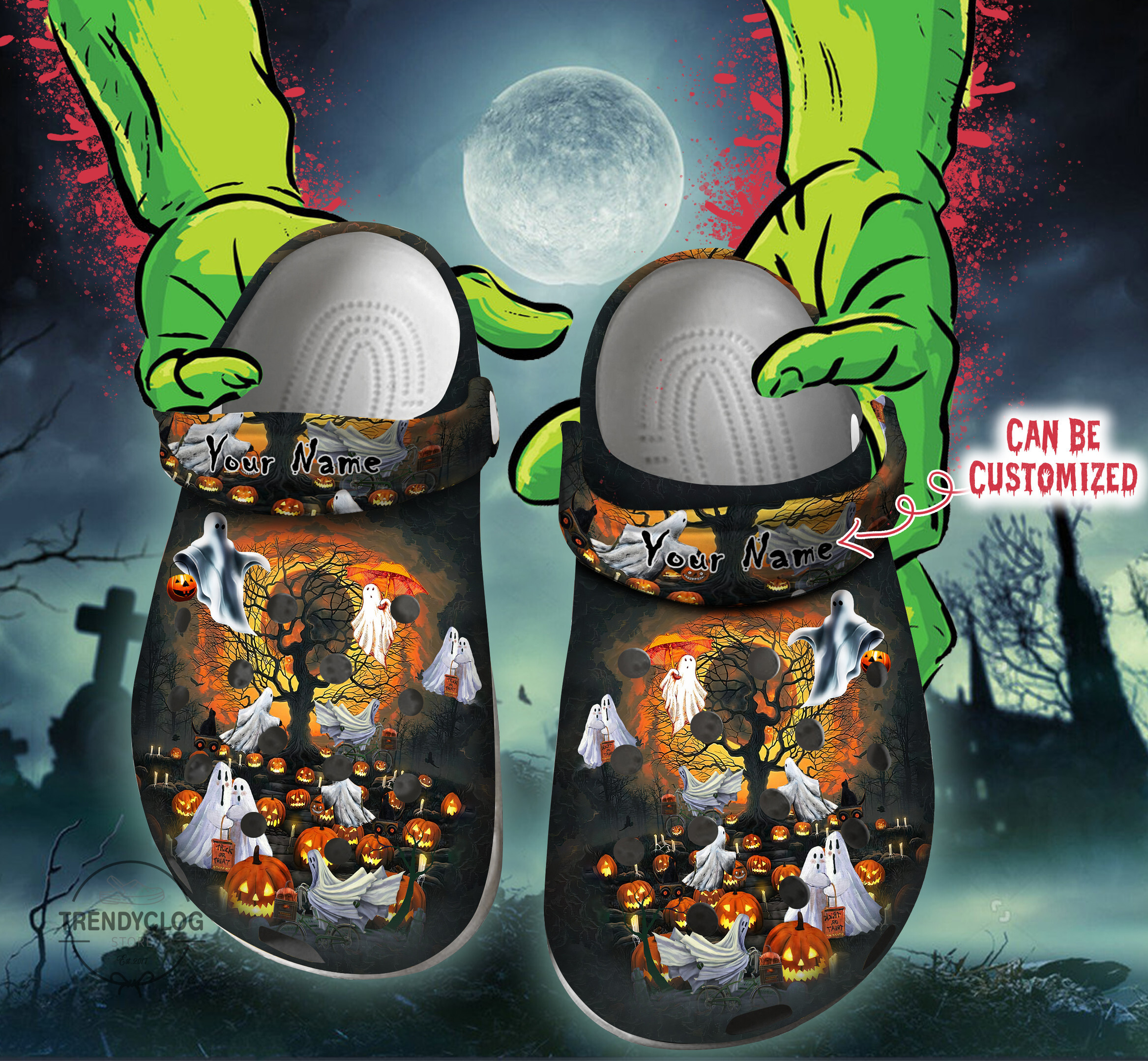 Halloween Crocs - Personalized God Pumpkin Halloween Clog Shoes