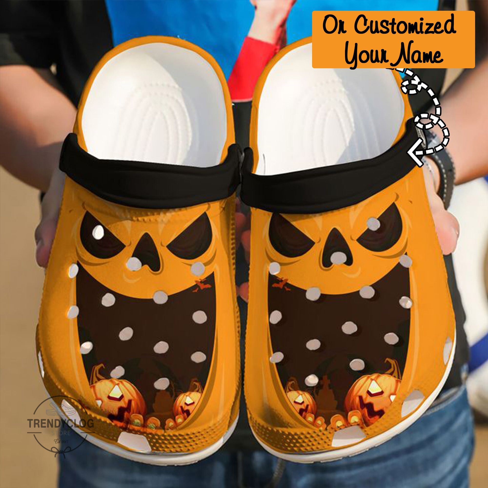 Halloween Crocs - Personalized Halloween Happy Pumpkin Clog Shoes