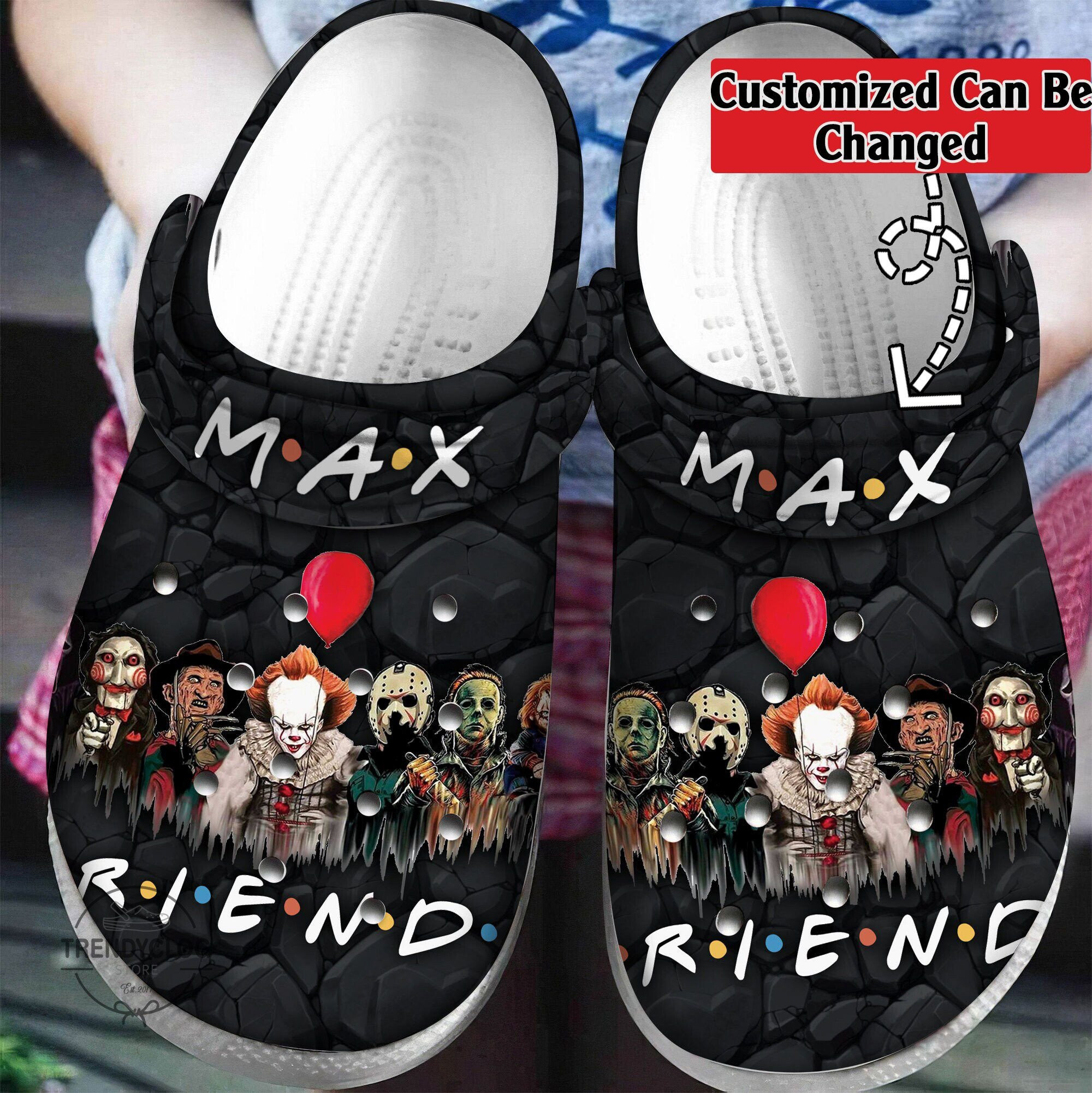 Halloween Crocs - Personalized Horror Friends Scary Faces Clog Shoes