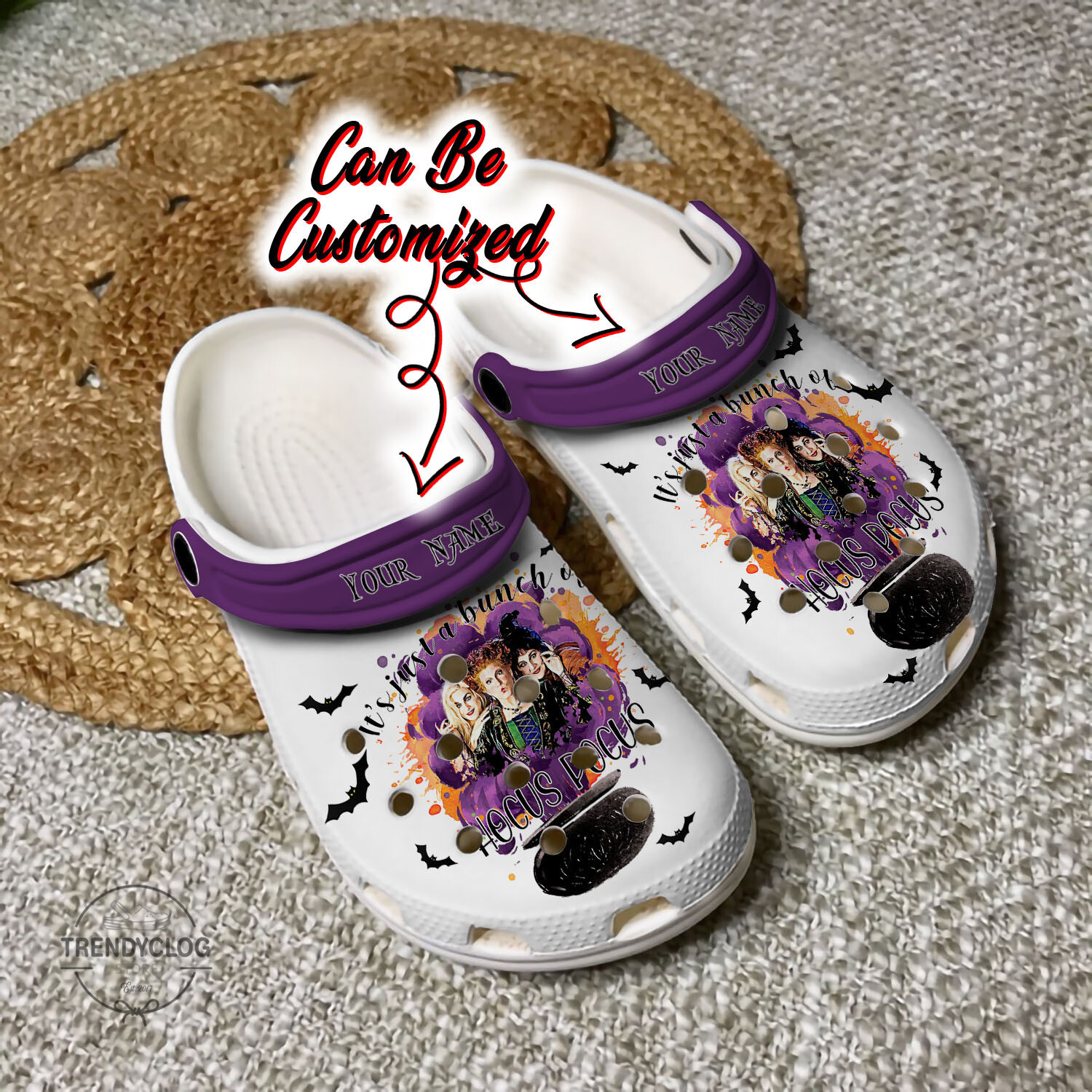 Halloween Crocs - Personalized Its Just A Bunch Of Hocus Pocus Clog Shoes