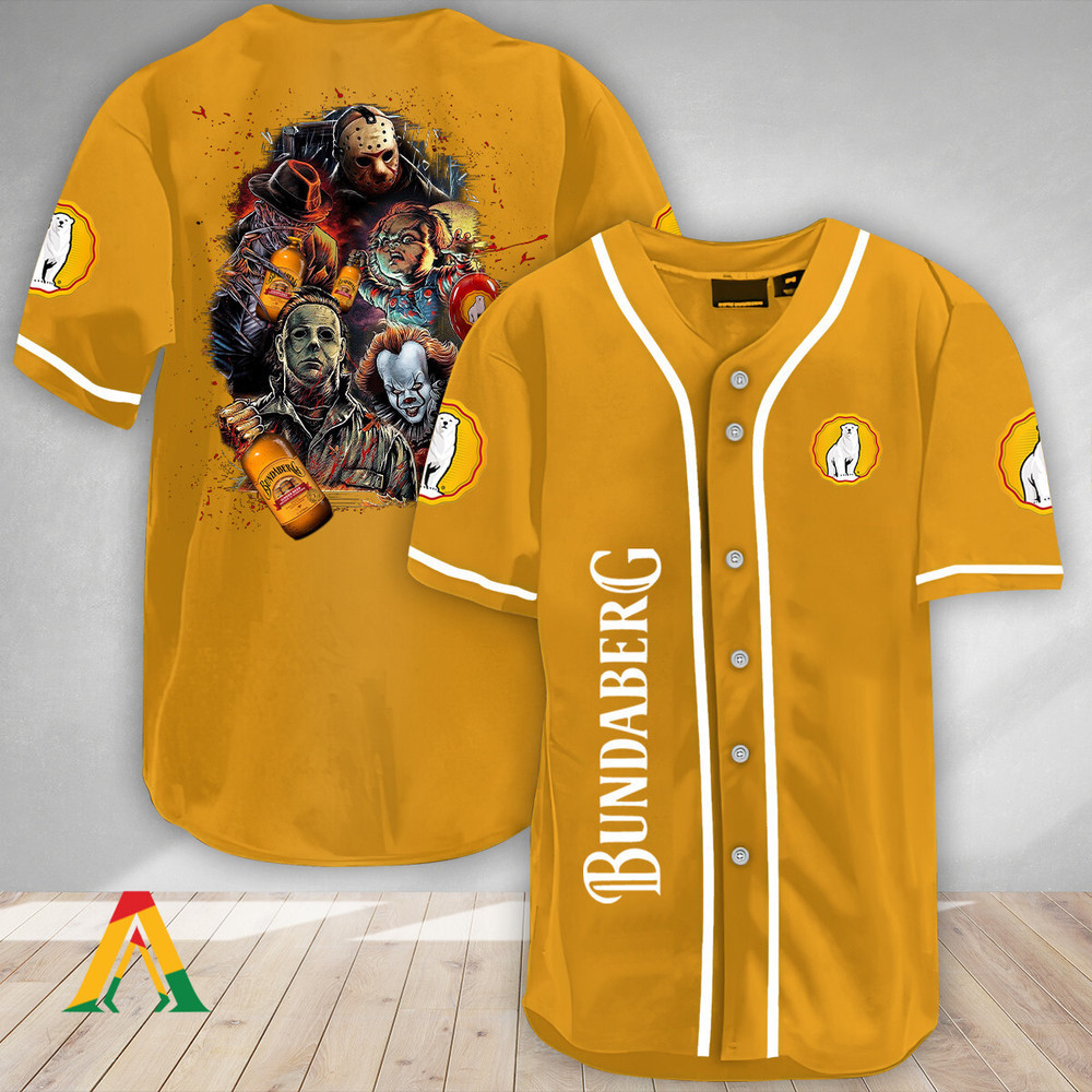 Halloween Horror Characters Bundaberg Rum Baseball Jersey Unisex Jersey Shirt for Men Women