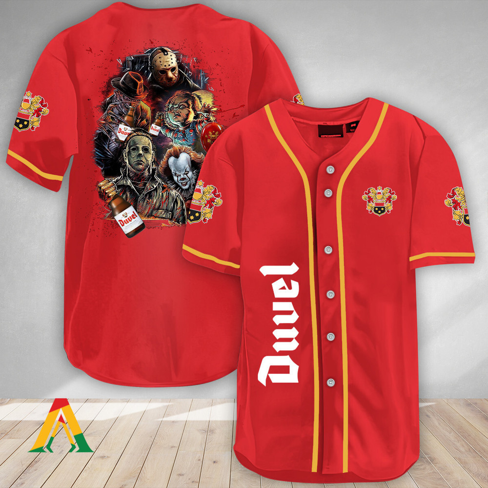 Halloween Horror Characters Duvel Baseball Jersey Unisex Jersey Shirt for Men Women