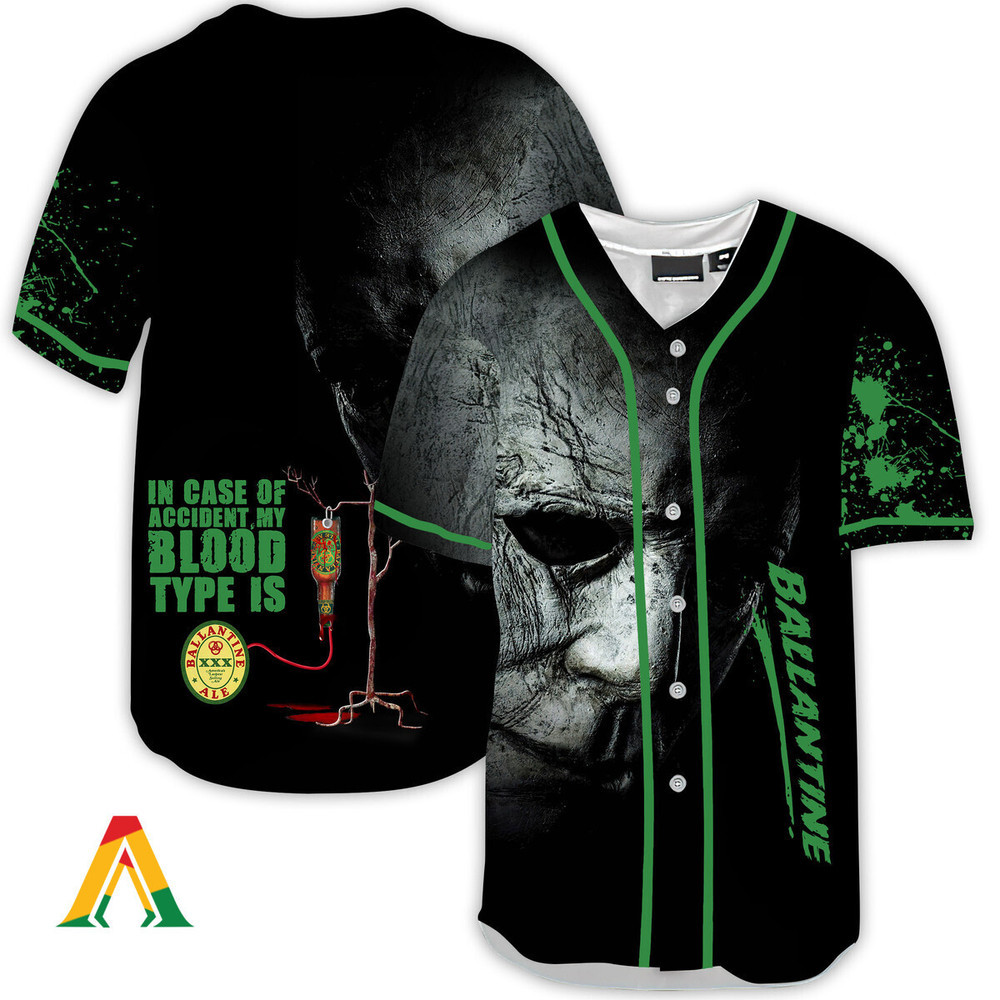 Halloween Horror Michael Myers Ballantines Baseball Jersey Unisex Jersey Shirt for Men Women