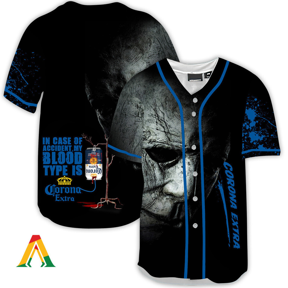 Halloween Horror Michael Myers Corona Extra Baseball Jersey Unisex Jersey Shirt for Men Women