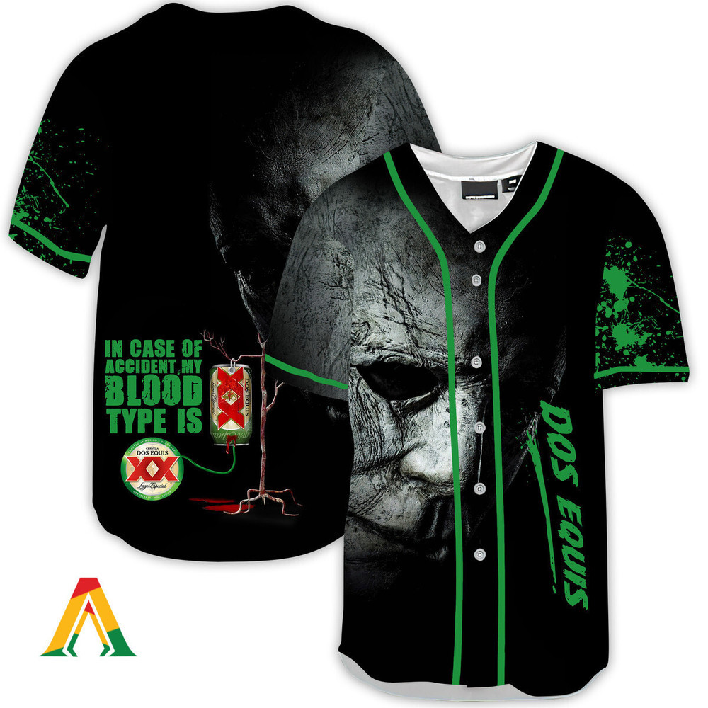 Halloween Horror Michael Myers Dos Equis Baseball Jersey Unisex Jersey Shirt for Men Women