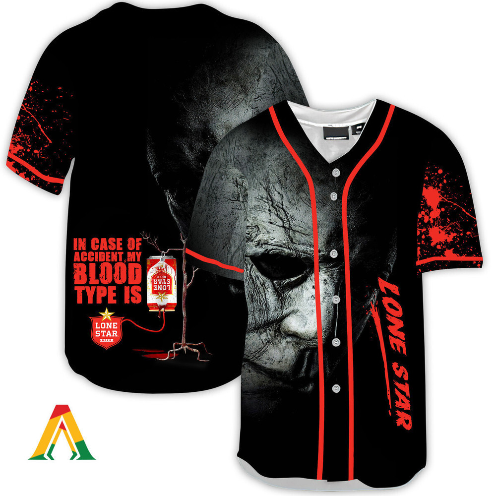 Halloween Horror Michael Myers Lone Star Baseball Jersey Unisex Jersey Shirt for Men Women