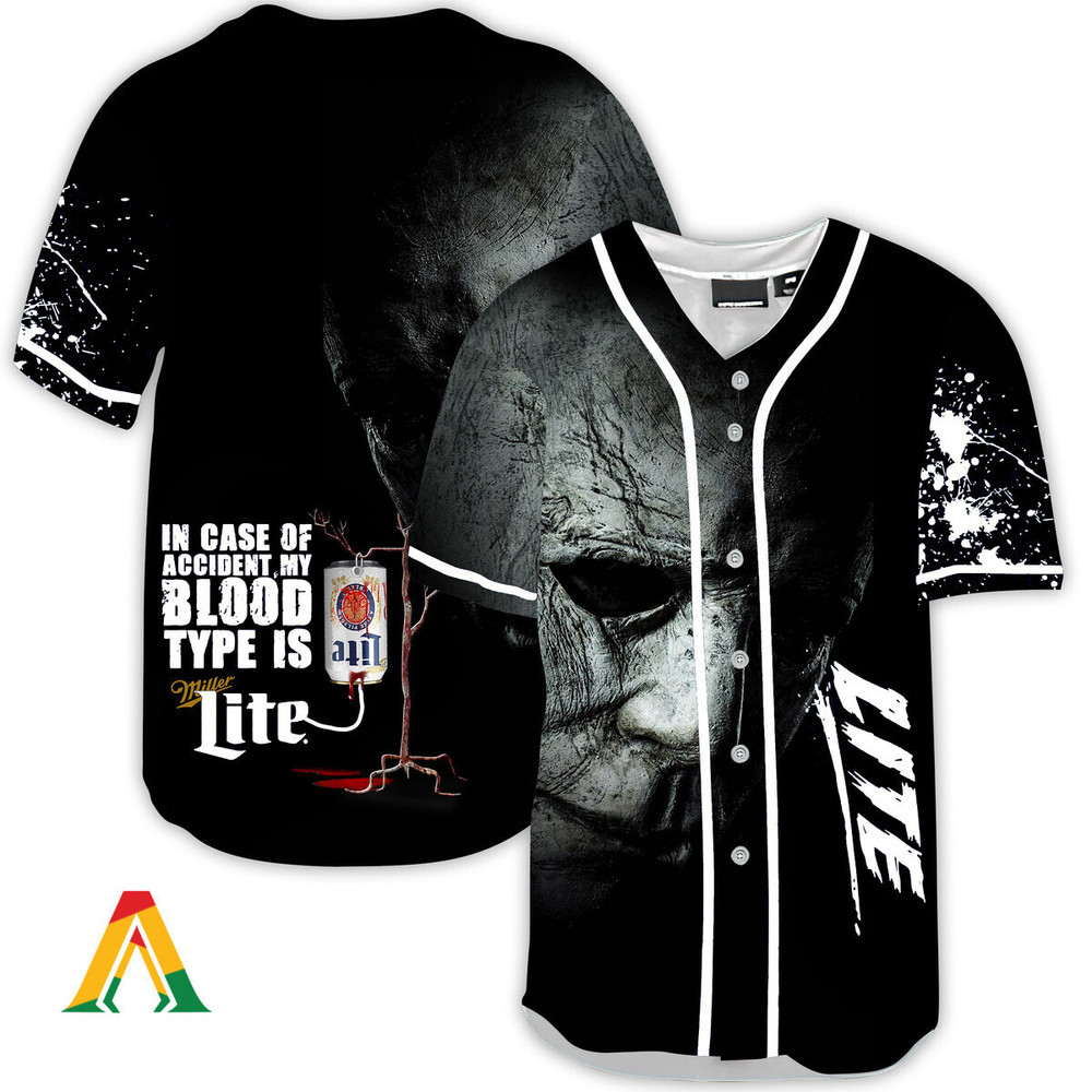 Halloween Horror Michael Myers Miller Lite Baseball Jersey Unisex Jersey Shirt for Men Women