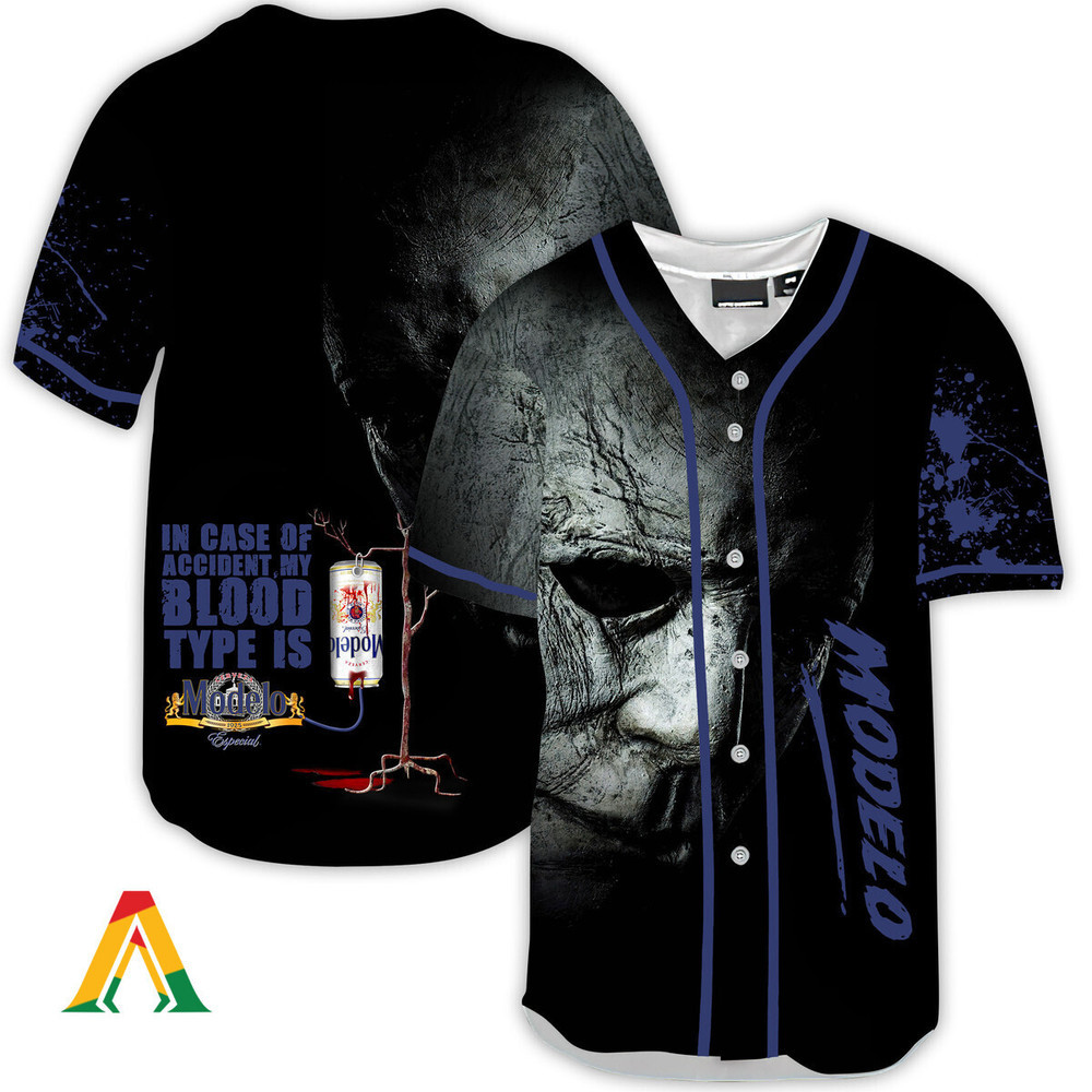 Halloween Horror Michael Myers Modelo Beer Baseball Jersey Unisex Jersey Shirt for Men Women