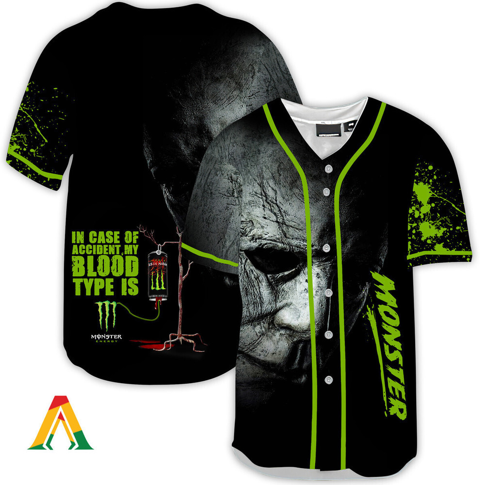 Halloween Horror Michael Myers Monster Energy Baseball Jersey Unisex Jersey Shirt for Men Women