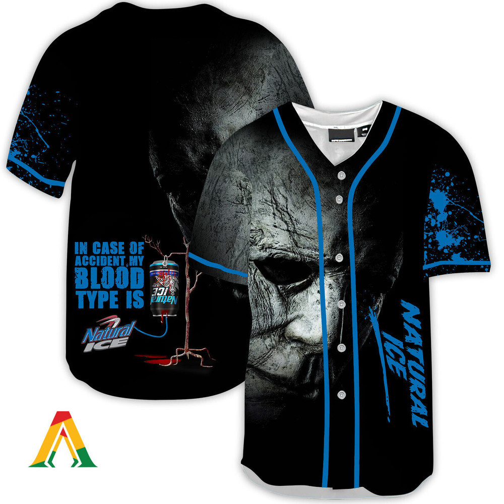 Halloween Horror Michael Myers Natural Ice Baseball Jersey Unisex Jersey Shirt for Men Women