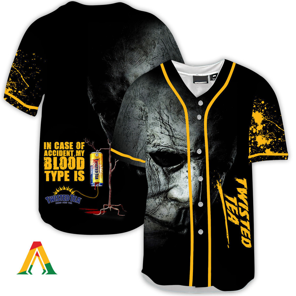 Halloween Horror Michael Myers Twisted Tea Baseball Jersey Unisex Jersey Shirt for Men Women