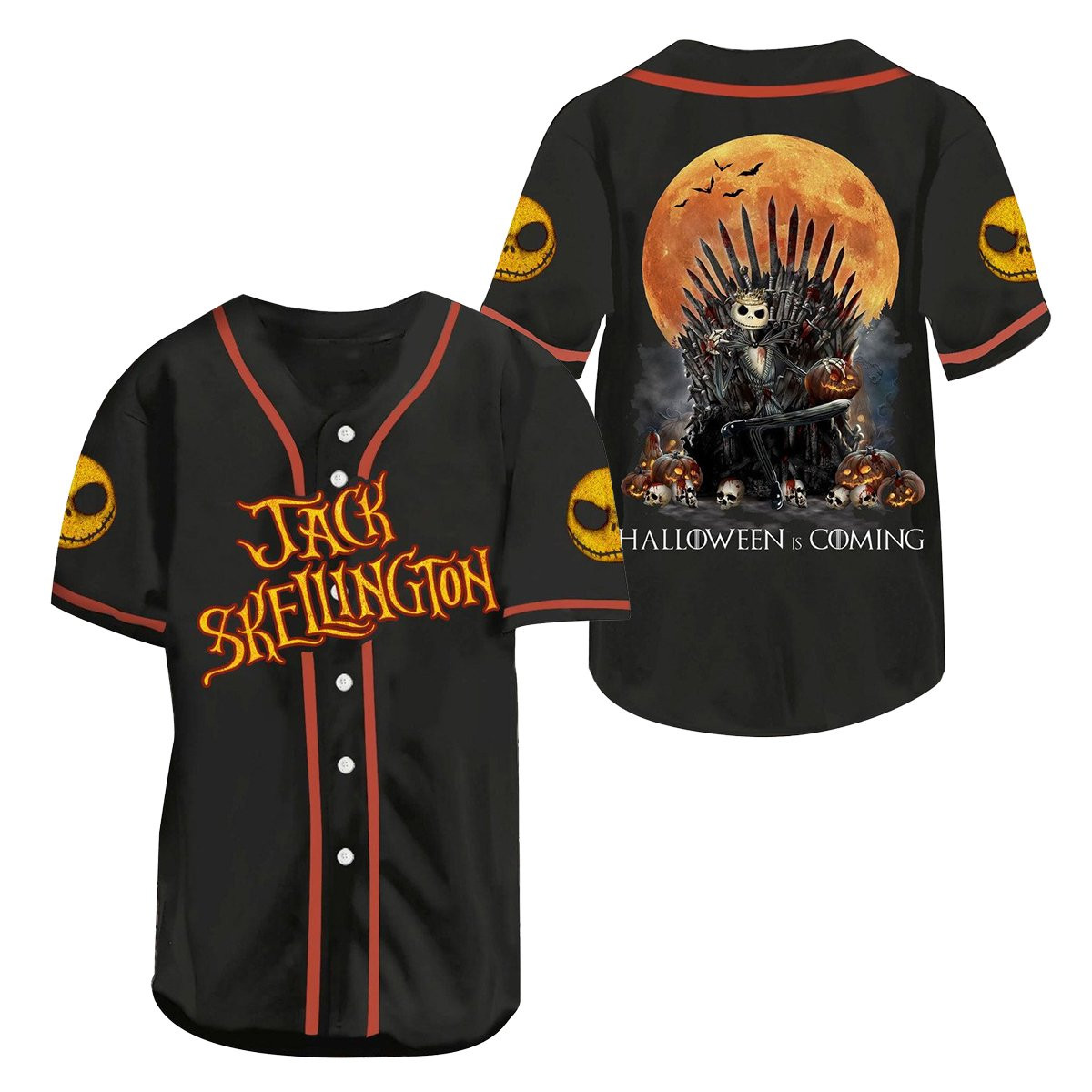 Halloween Is Coming Jack Skellington Coming Jersey Shirt