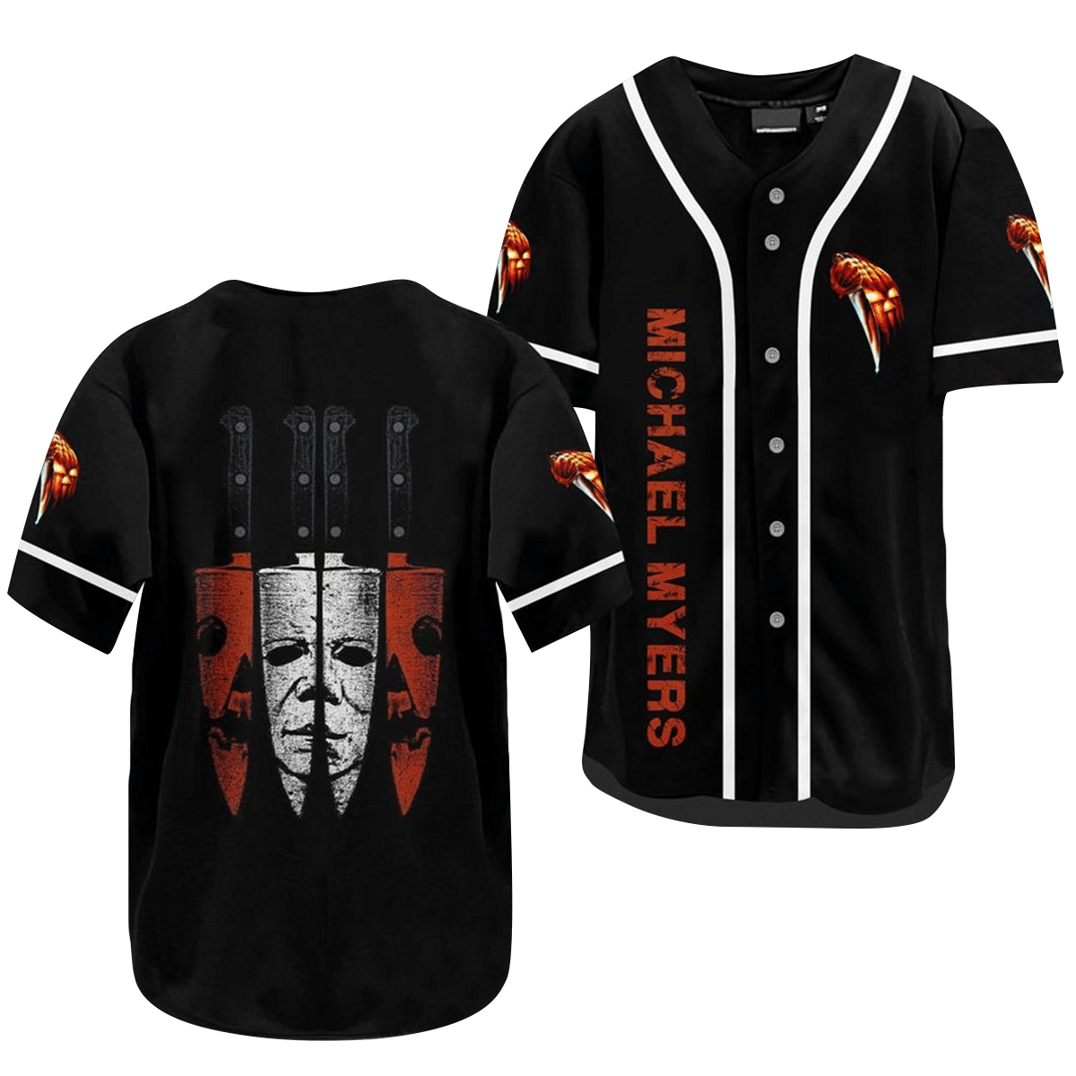 Halloween Night Killer Michael Myers Jersey Shirt, Unisex Baseball Jersey for Men Women