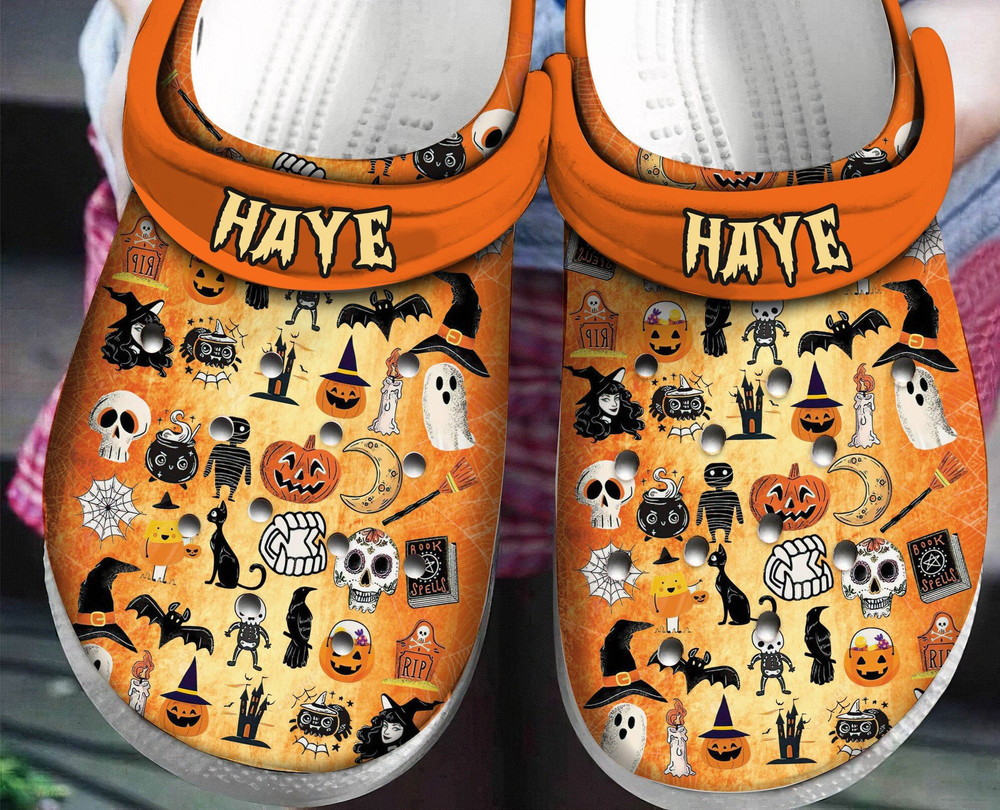 Halloween Things Pumpkin For Men And Women Gift For Fan Classic Water Rubber Crocs Clog Shoes Comfy Footwear