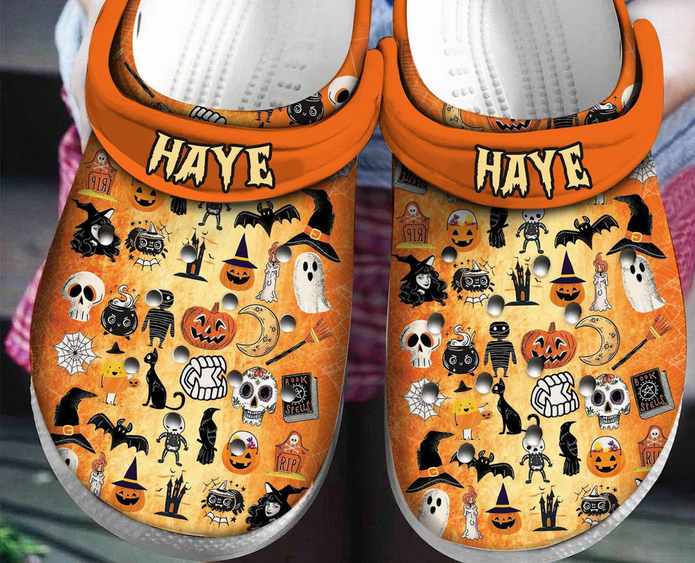 Halloween Things Pumpkin Rubber Crocs Clog Shoes Comfy Footwear