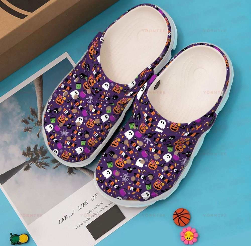 Halloween Trick Or Treat Gift For Lover Rubber Crocs Clog Shoes Comfy Footwear