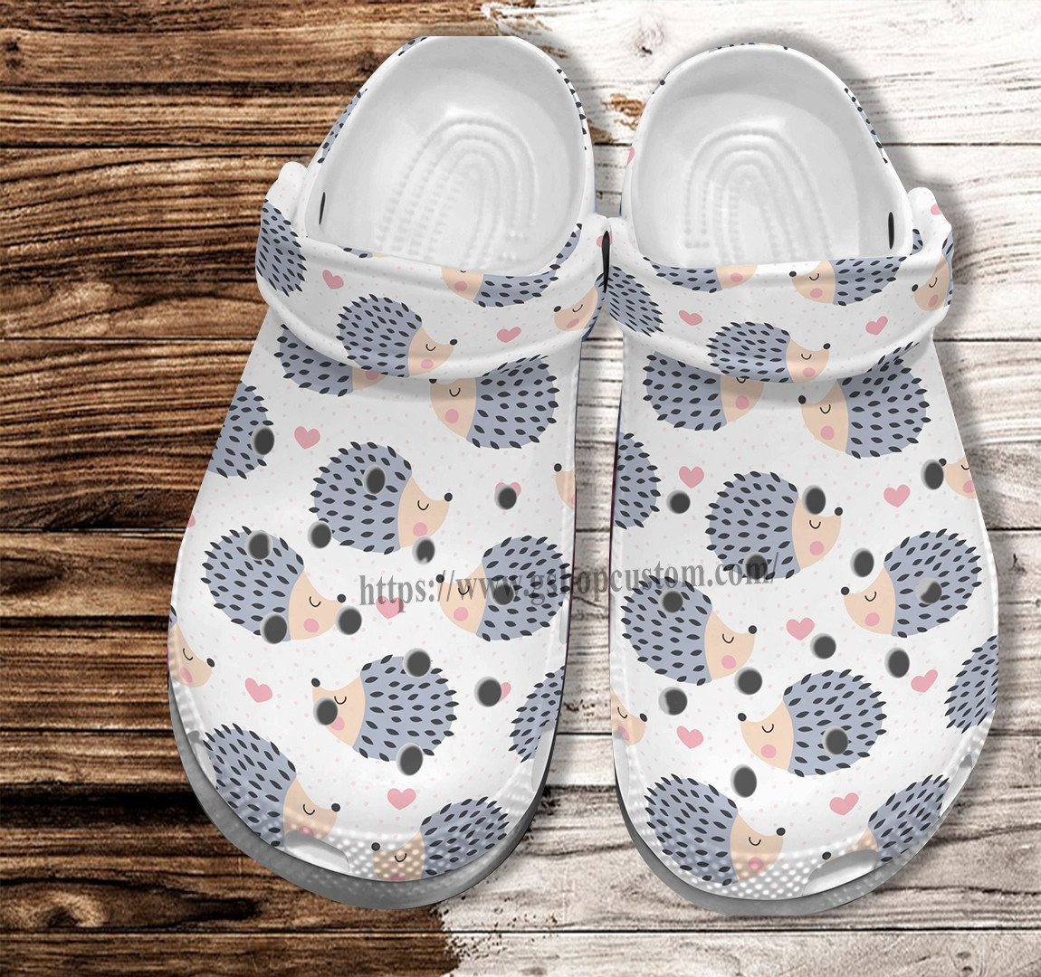 Hedgehog Chibi Cute Croc Shoes Gift Daughter Birthday- Hedgehog Shoes Croc Clogs Birthday Girl
