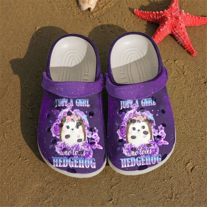 Hedgehog Just A Girl Who Loves Crocs Clog Shoes