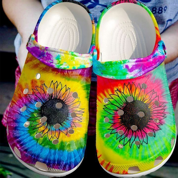 Hippie Colors Crocs Clog Shoes