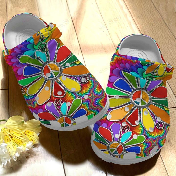 Hippie Flowers Crocs Classic Clogs Shoes PANCR0361