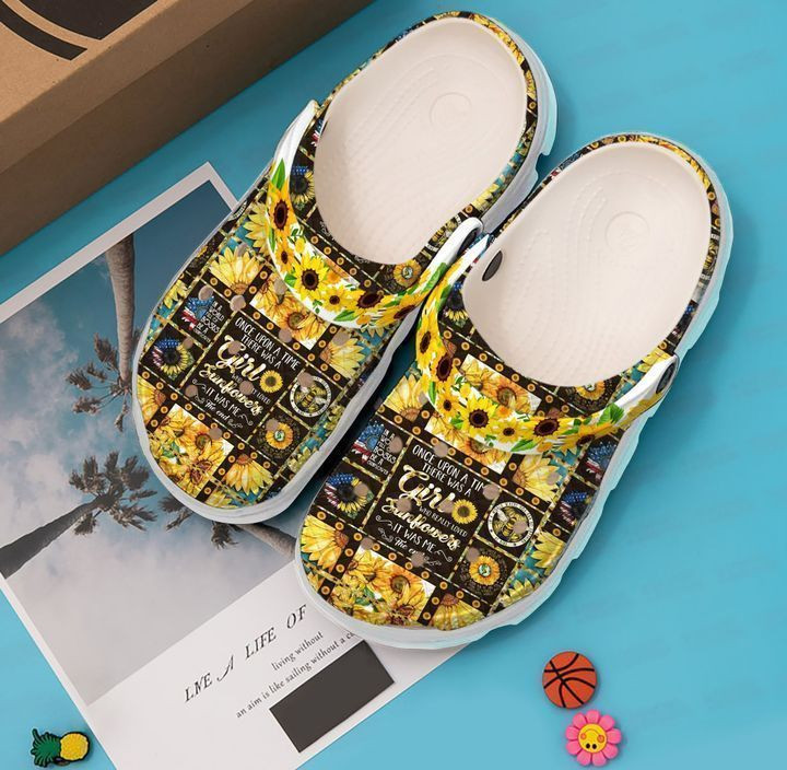 Hippie Girl Sunflowers Crocs Classic Clogs Shoes