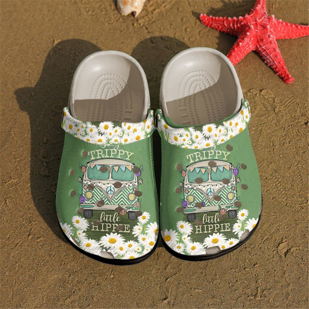 Hippie Personalized Clog Custom Crocs Comfortablefashion Style Comfortable For Women Men Kid Print 3D Hippie Camping