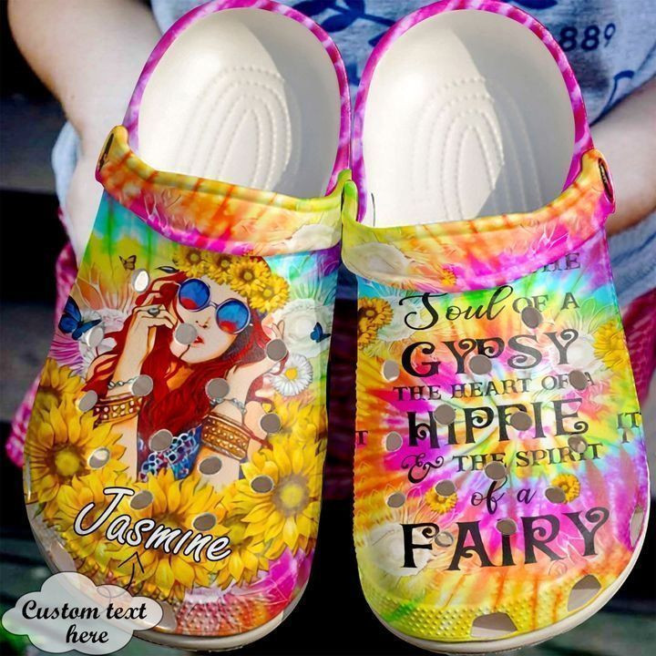 Hippie Personalized Soul Of A Gypsy Crocs Classic Clogs Shoes