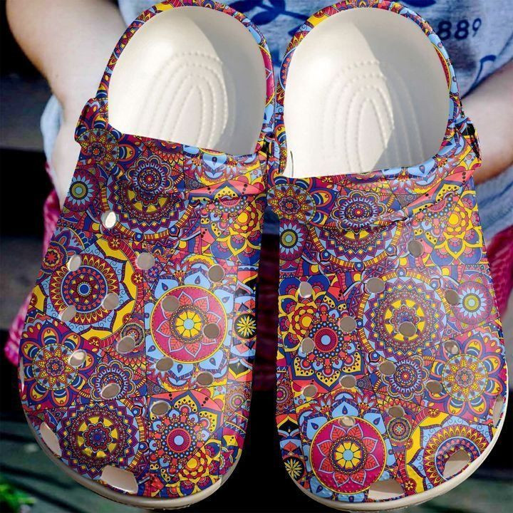 Hippie Quilted Crocs Clog Shoes